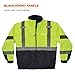 Ergodyne Unisex Adult Hi Vis Safety GloWear 8377 Type R Class 3 Lime Quilted Bomber Jacket, Large, Lime, Large US