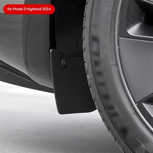 Guardabarros para Tesla Model 3 Highland 2024: protector contra salpicaduras trasero lodo 2