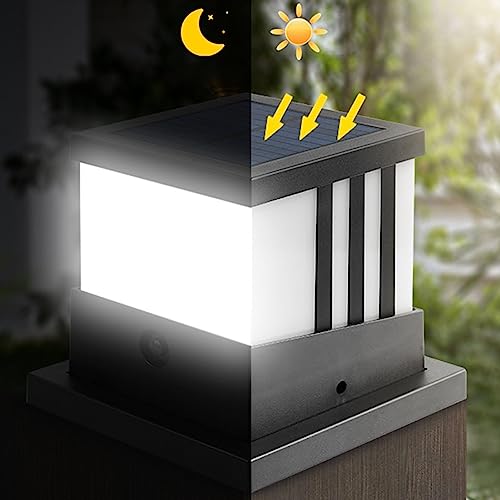 Outdoor Solar Post Cap Light, Snelle Doe-het-zelf Installatie Outdoor Solar Lamp Post Light Weerbestendig voor Tuin - Afbeelding 5