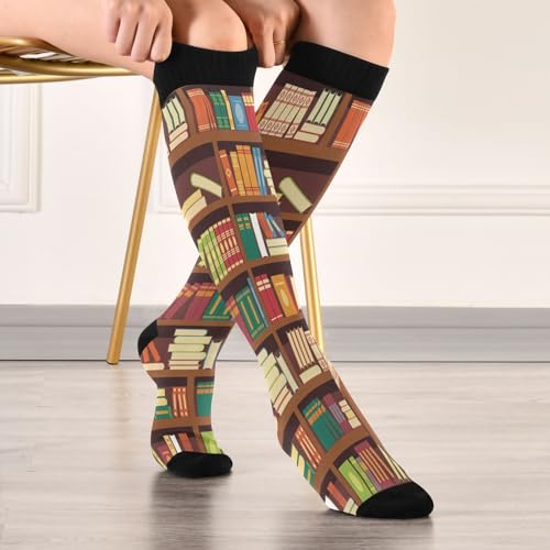 Image of Compression Socks for Men Women Colorful Knee High Socks Support for Athletic Sport Running Hiking Fitness