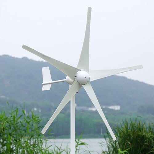 Kit generatore eolico domestico, 1500 W, 5 pale, 12/24/48 V, regolatore di carica ibrido eolico-solare per sistemi di energia rinnovabile marini off-grid.