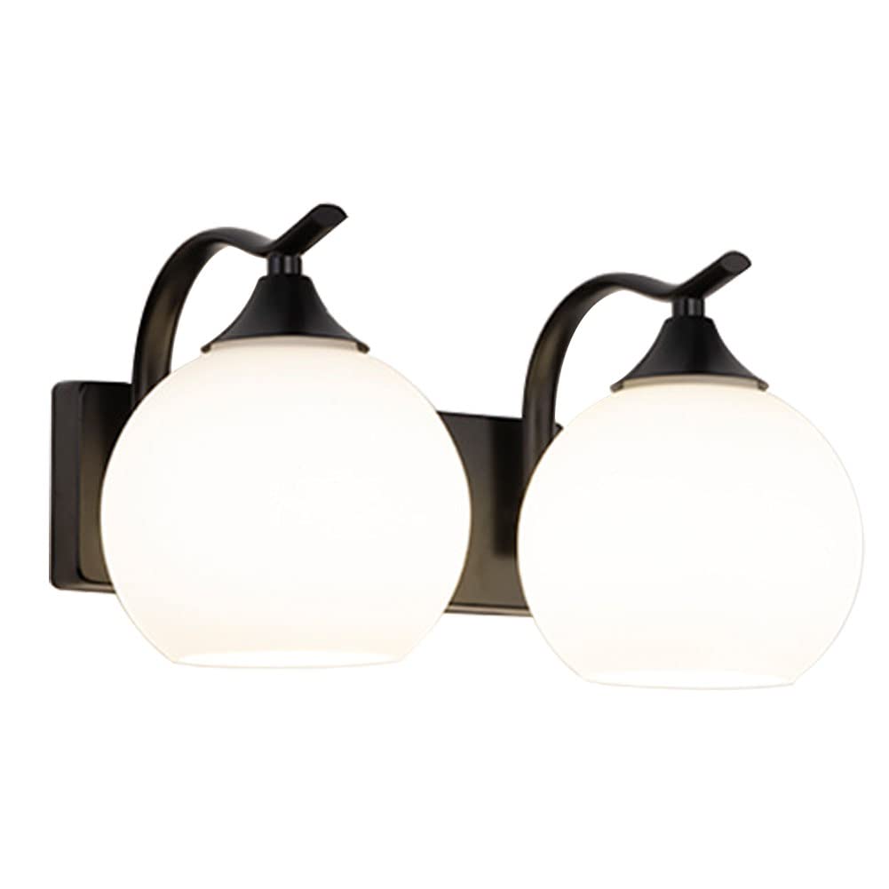 HUAYUSEDF Modern Simple Wall Light Bedside Dresser Sconce Lighting Fixtures Creative Staircase Lights Aisle Lamp for Hallway Living Room Bedroom Bathroom (Black,1-Light)(Black,2-Light)
