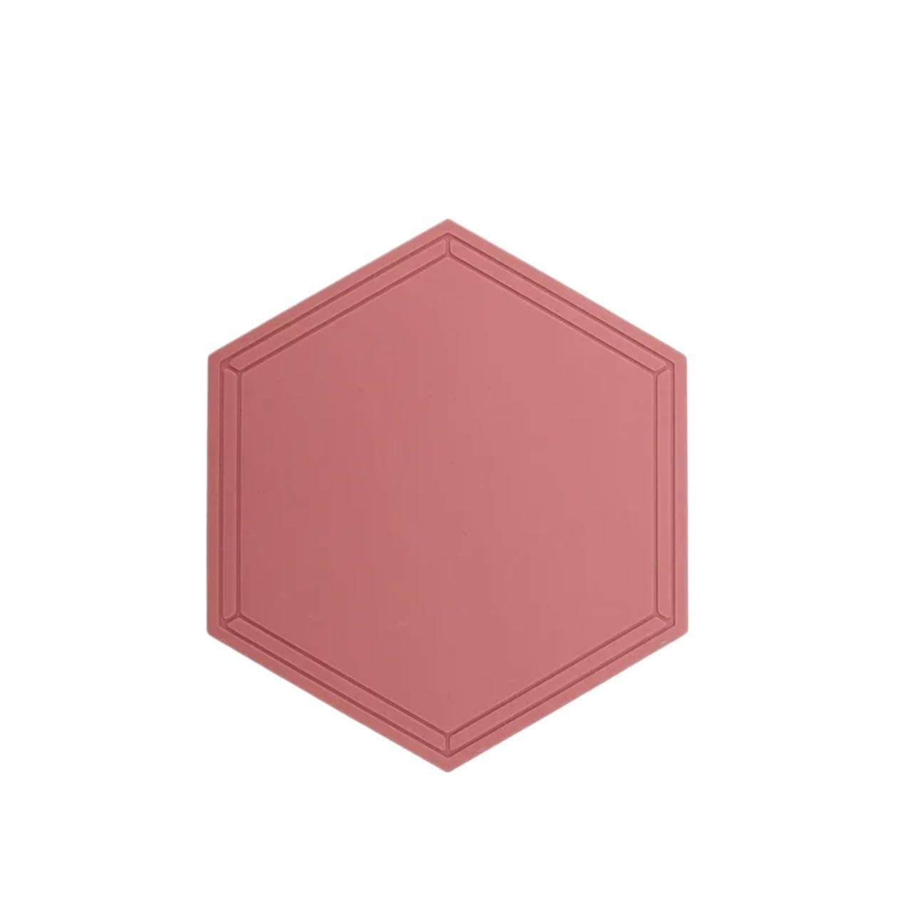 Silicone Table Pad Waterproof Heat Insulation Anti-skid Kitchen Gadget Easy Cleaning Dinnerware Placemat for Home Kitchen(Grey-pink)