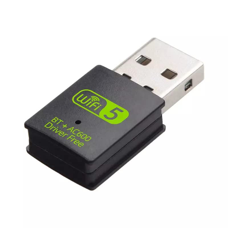 USB WiFi Bluetooth Adapter, Driver Free 600mbps Dual Band 2.4G/5G Wireless WiFi Dongle Network Card for for Laptop Desktop Windows 10/8/8.1