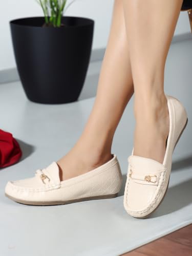 Image of Carlton London Women Comfortable Slip On Flat Loafer Ballet with Heels, for Party and Wedding, Casual and Formal Occasions