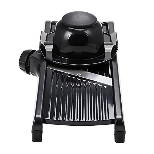 Taylor & Brown 3 in 1 Mandoline Slicer Adjustable Kitchen Food Mandolin Vegetable Julienne Slicer Chopper Cutter for Fruits from Paper-Thin to 9mm (Black)