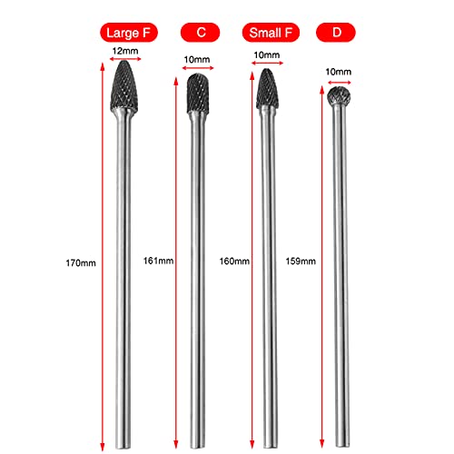 Set 4 Puntas de Carburo Cementado Doble Corte 6mm miniatura 4