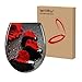 Produktbild WOLTU WC Sitz mit Absenkautomatik,Toilettensitz Motiv, Toilettendeckel aus Duroplast, Stable Klodeckel Hochwertige Qualität Toilettenbrille,Antibakteriell Oval,Rose