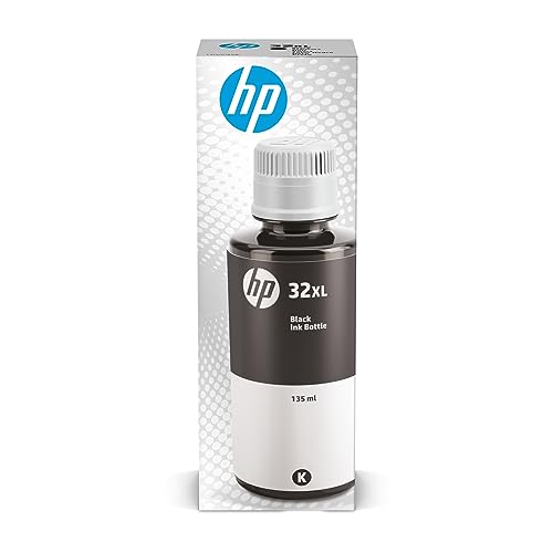 HP 32XL Bouteille d'encre Noire grande capacité Authentique 135 ml (1VV24AE) pour HP Smart Tank Plus 455 / 457 / 555 / 559 / 570 / 655 / 5105, Taille Unique