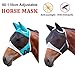 1PC Fine Mesh Horse Equine Fly Mask with Ears UV Protection Soft for Horse(M Black)