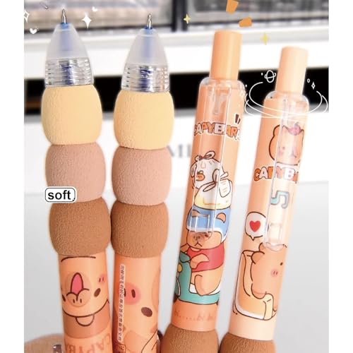 4 bolígrafos recargables MOZXIRZ tinta negra 0.5 mm miniatura 4