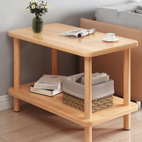 Table d'appoint de salon compacte avec étagère simple pour canapé - 5