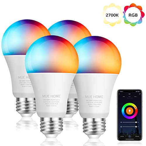 Smart WiFi 2.4 Ghz (NOT 5 Ghz) A19 Light Bulb, Dimmable LED Soft