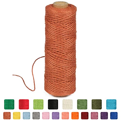 Image of 2mm 328ft Colored Natural Jute Twine String for Gift Wrapping Craft Baker Plant Christmas Ribbon Twine Handmade Arts Decoration Thin Packing String Home Decor