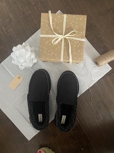 Image of Dearfoams Men's Eli Microfiber Indoor /Outdoor with Whipstitch Detail Suede Moccasin Slipper