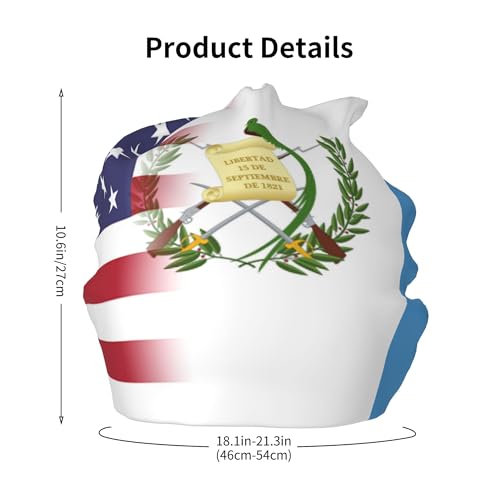 American and Guatemala Flag Children Hip Hop Knitted Hat Kids Elastic Leisure Knit Cap Warm Sleep Beanies Black2