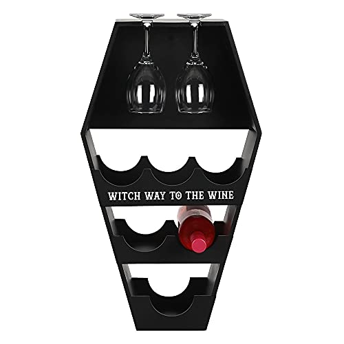 Casier à bouteilles noir Something Different en taille unique pour votre vin - 3