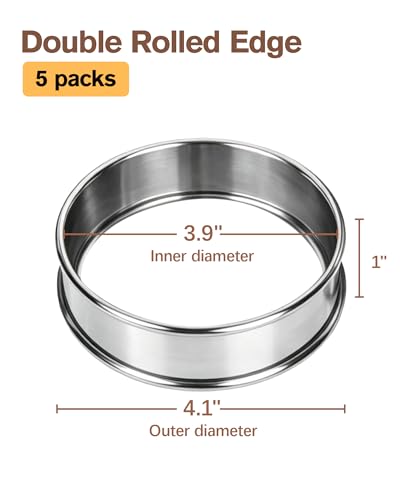 Anillos de acero inoxidable con doble borde enrollado para masas de tarta 4