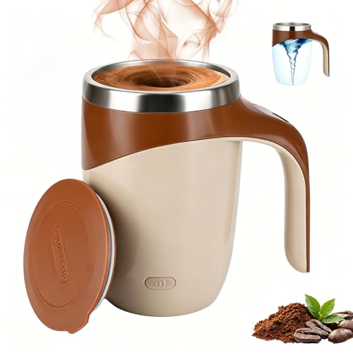 Taza automática para mezclar café de acero inoxidable 400 ml miniatura 1
