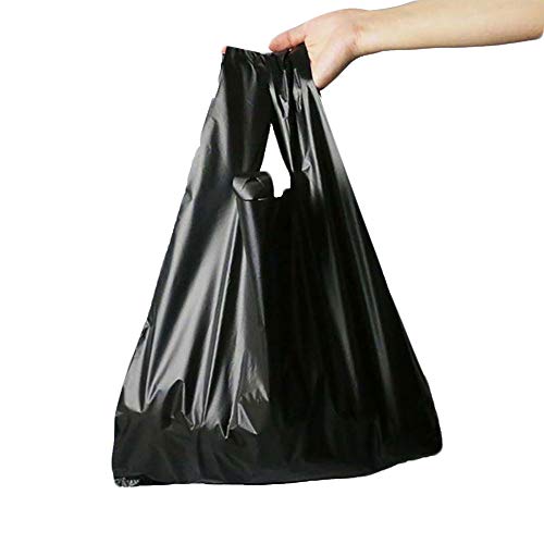 Homeofying 50Pcs Disposable Thicken Household Plastic Garbage Waste Trash Bags with Handle for Home Kitchen S