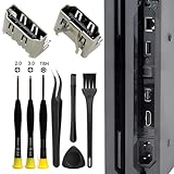 MYPUQIAO 2 PCS High-Quality HDMI Port Replacement for PS4 Slim/Pro (NOT for 1000/1100/1200 Models) - Full Repair Kit with Essential Tool Set​(4S/P-A)