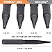 WHLLING 4-Piece Nail Setter Punch and Center Punch Set, Made of High Quality Metal Material with Knurled Grip Includes 1/32