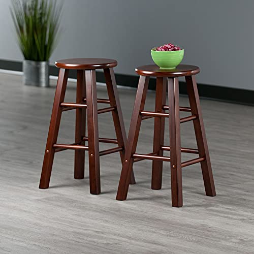 Winsome Wood Element Counter Stools, 2-Pc Set, Walnut, 24 #TOP1