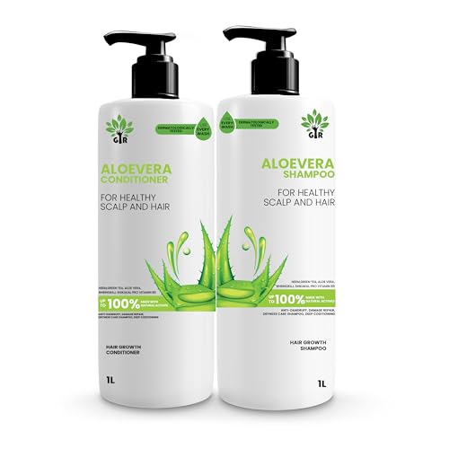Image of GIR Aloe Vera Shampoo - 1L & Conditioner - 1L- for Silky Smooth Hair & Scalp Nourishment - Combo Pack