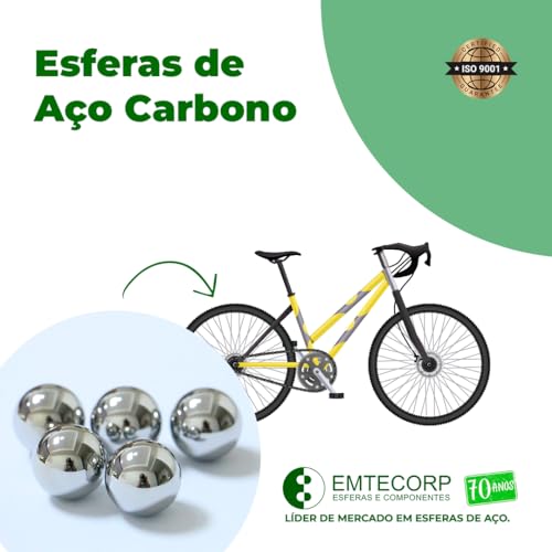Esferas de Aço Carbono AISI 1010/1015/1020, 6mm, Pacote com 1000 Unidades