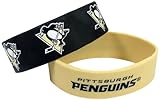 aminco NHL Pittsburgh Penguins Wide Bracelet, 2-Pack