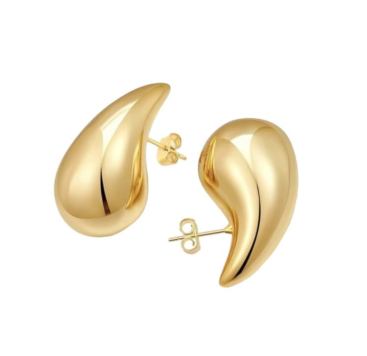 Sparkle Your Way Bottega Inspired Celebrity Style Teardrop Gold Earrings For Girls And Women (B0CNFDRGHQ) Amazon Price History, Amazon Price Tracker