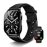 【2025新型ChatGPT&AI文字盤】KJKD L1スマートウォッチ 常時表示 1.5時間充電 AMOLED iPhone/アンドロイド対応 24時間睡眠管理 Smart Watch 腕時計 Bluetooth5.3通話 メッセージ通知 アプリのGPS連動 IP68 100+運動モード 体感ゲーム DIY文字盤 懐中電灯 歩数計 カロリー 天気 スマホ探す TELEC取得済み (ブラック)