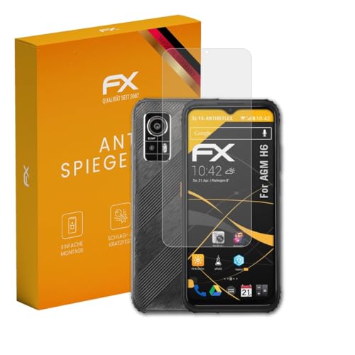 atFoliX Screen Protector compatible with AGM H6 Screen Protection Film, anti-reflective and shock-absorbing FX Protector Film (3X)