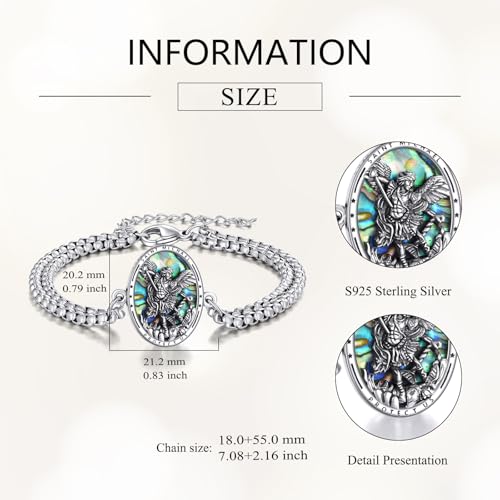 Religious Medal Bracelet 925 Sterling Silver Greek Catholic Bracelet Jewelry Gifts for Men Women3