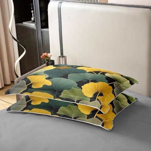 Parure de lit feuilles botaniques coton pour une chambre cocooning rustique