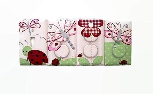 Ladybug Butterflies Flowers Light Switch Cover and Outlet Covers (Set 4)