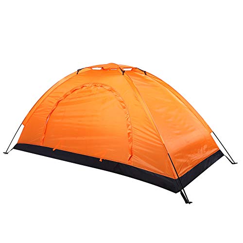 Tienda de Campaña Familiar para 1 Persona, Tiendas de Campaña Familiares para Acampar, Tienda de Campaña Ligera para Mochileros, Impermeable a Prueba de Viento para Acampar, Senderismo,(naranja)