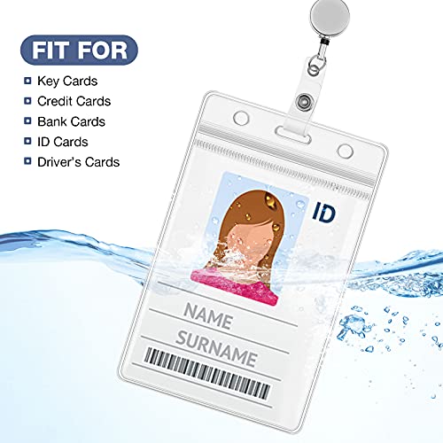 Pangda 4 Sets Badge Necklaces With Id Holders Beaded Id Necklaces Retractable Lanyards For Women Stainless Steel Badge Lanyards,Multicolor,Medium #TOP4