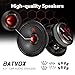 GRTSKY MX65E2 Loudspeaker 6.5 Inch Midrange 480 Watts 4 Ohms Red Bullet, Premium Quality Audio Door Speakers for Car or Truck Stereo Sound System, Black (2 Speakers)