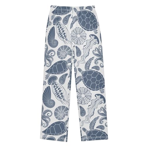 Boys' Pants Sea Turtles Jellyfish Seashells Long Bottoms Jogger Pants Elastic Waist Trousers with Pockets S-XL