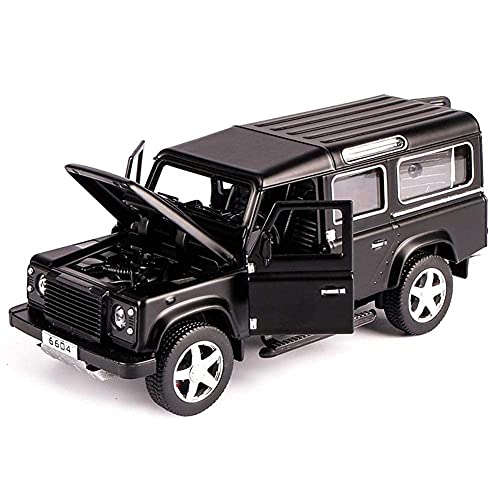 Image of Defender Dodge Charger Metal Pull Back Die Cast Car With Light and Sound for Kids, Black