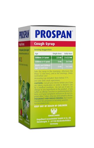 Image of Prospan /Abrilar Kids Cough Syrup + Mucus with Proprietary Ivy Leaf Extract EA575 - Soothes Cough, Mucus Relief, No Sugar, Non-Drowsy, Alcohol-Free, Drug-Free - 100 mL