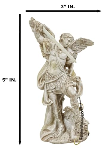 Estatua Religiosa Arcángel Miguel 5 pulgadas miniatura 6