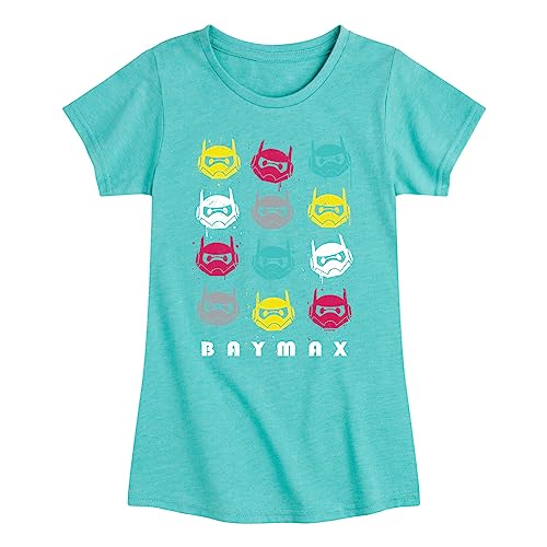 Disney - Big Hero 6 - Baymax Grid - Toddler and Youth Girls Short Sleeve Graphic T-Shirt