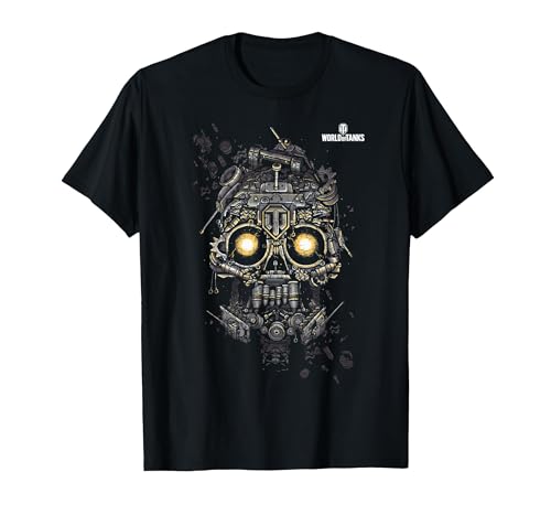 World of Tanks Halloween Tank Skull T-Shirt, Men, Black, Large