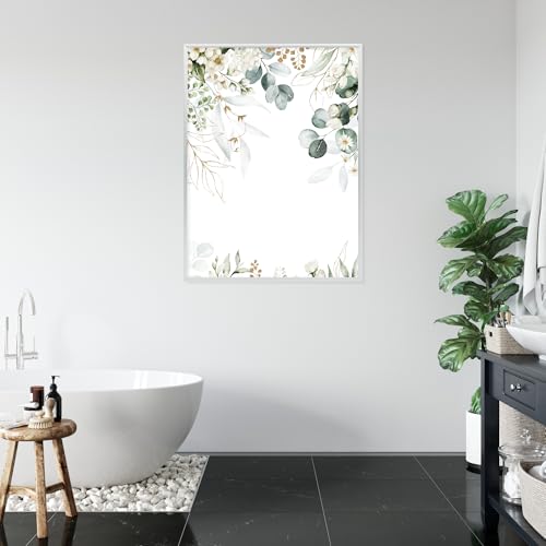 Poster feuilles d'eucalyptus encadré pour rafraîchir un mur vide - 5