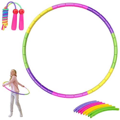 ZCOINS Hula Hoop Springseil Set für Kinder Ab 4 Jahren, Zusammengebauter...