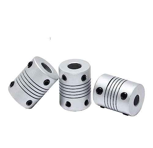 Rigid coupling,Stainless steel rigid coupling 4pcs Aluminium CNC Motor Shaft Coupler Flexible Coupling for 3D Printer Transmission Connector Sleeve(4 X 5)