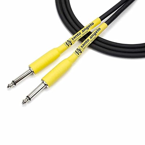 CABO DE GUITARRA SAMURAI 0,30MMM CONECTOR P10/P10 20FT 6,10 METROS PRETO - SANTO ANGELO