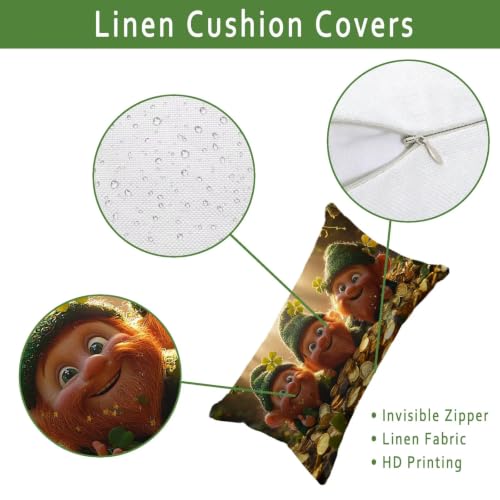 Housse coussin extérieur en lin imperméable de qualité supérieure lot de 2 - 4